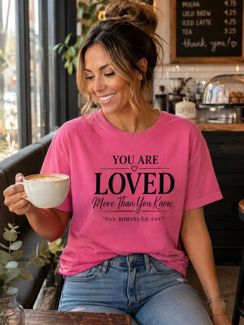 Christian Faith T-Shirt | You Are Loved More Than You Know | Comfort Colors Sz M